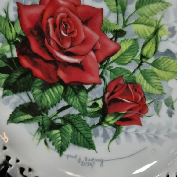 Hamilton Collection American Rose Garden American Spirit Artist Signed Plate - Picture 2 of 7